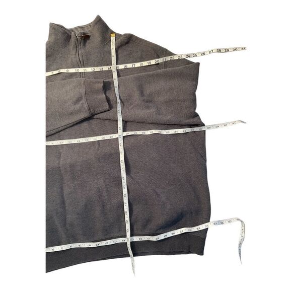 Tasso Elba Cotton Sweater Mens GRAY CHARCOALSize XXL  1/4 Zip Mock Neck Classic - Picture 13 of 15